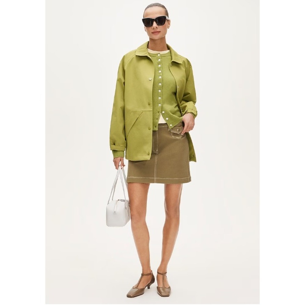 J.CREW Relaxed Tech Jacket For Women Medium NEW Green Chartreuse CS403 Casual